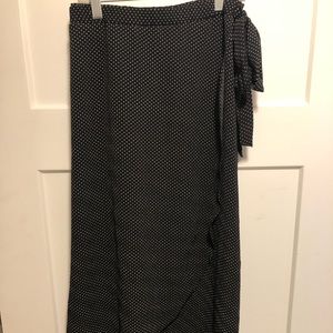 Polka Dot Wrap Style Skirt